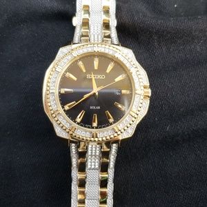 Mens seiko stainless steel watch